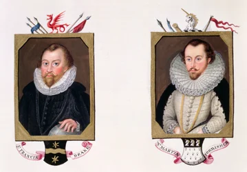 Doppio ritratto di Sir Francis Drake e Sir Martin Frobisher da 